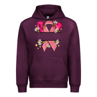 Mauve Wine Personalized Breast Cancer ribbon Urban Hoodie - NancyCooperArtShop