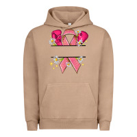 Pigment Burro Personalized Breast Cancer ribbon Urban Hoodie - NancyCooperArtShop