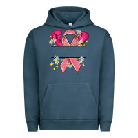 Pigment Midnight Navy Personalized Breast Cancer ribbon Urban Hoodie - NancyCooperArtShop
