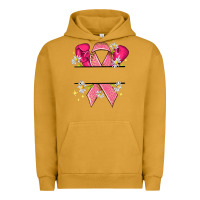 Pigment Peanut Butter Personalized Breast Cancer ribbon Urban Hoodie - NancyCooperArtShop