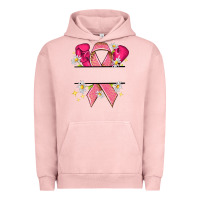 Pigment Salmon Personalized Breast Cancer ribbon Urban Hoodie - NancyCooperArtShop