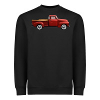 Black western red truck right side view Heavyweight Sweatshirt - FaDigitalArtStudio