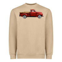 Mushroom western red truck right side view Heavyweight Sweatshirt - FaDigitalArtStudio