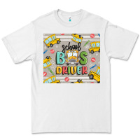 White school bus driver Premium Tee - MaliasSmallBusiness