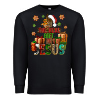 Black The real gift is Jesus Premium Sweatshirt - NancyCooperArtShop