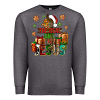 Charcoal Heather The real gift is Jesus Premium Sweatshirt - NancyCooperArtShop