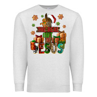 Oatmeal Heather The real gift is Jesus Premium Sweatshirt - NancyCooperArtShop
