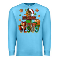 Ocean Blue The real gift is Jesus Premium Sweatshirt - NancyCooperArtShop