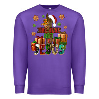 Purple The real gift is Jesus Premium Sweatshirt - NancyCooperArtShop