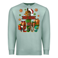 Seafoam The real gift is Jesus Premium Sweatshirt - NancyCooperArtShop