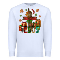 White The real gift is Jesus Premium Sweatshirt - NancyCooperArtShop