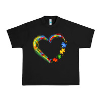 Black autism heart Urban Heavy Tee - JahusDesignShop