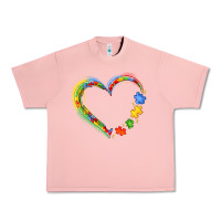 Salmon autism heart Urban Heavy Tee - JahusDesignShop