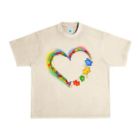 Sandshell autism heart Urban Heavy Tee - JahusDesignShop