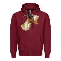 Burgundy Tennessee Goat Head Zipper Hoodie - LillyAllenDesigns