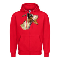 Red Tennessee Goat Head Zipper Hoodie - LillyAllenDesigns