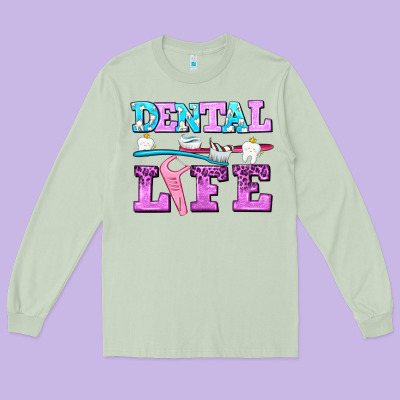Dental Life With Teeth Long Sleeve Tee Designed By Adodesignshop