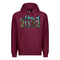 Burgundy class of 2022 graduation Premium Hoodie - BarkalooDesign