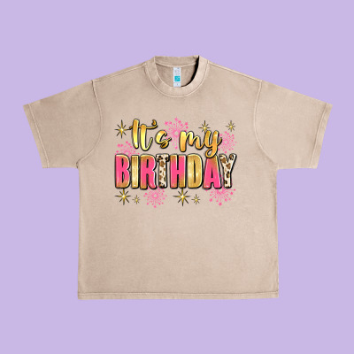 It's My Birthday Urban Heavy Tee Designed By Jahusdesignshop