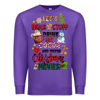Purple let's bake stuff drink hot cocoa and watch christm Premium Sweatshirt - MaliasSmallBusiness