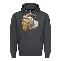 Smoke kiko goat face Zipper Hoodie - LillyAllenDesigns