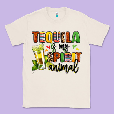Tequila Is My Spirit Animal Classic Tee Designed By Lillyallendesigns