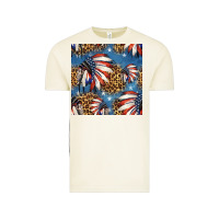 Vintage Arctic 4th of july indian headdress seamless pattern Vintage Tee - HRA Design Shop