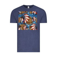 Vintage Denim 4th of july indian headdress seamless pattern Vintage Tee - HRA Design Shop