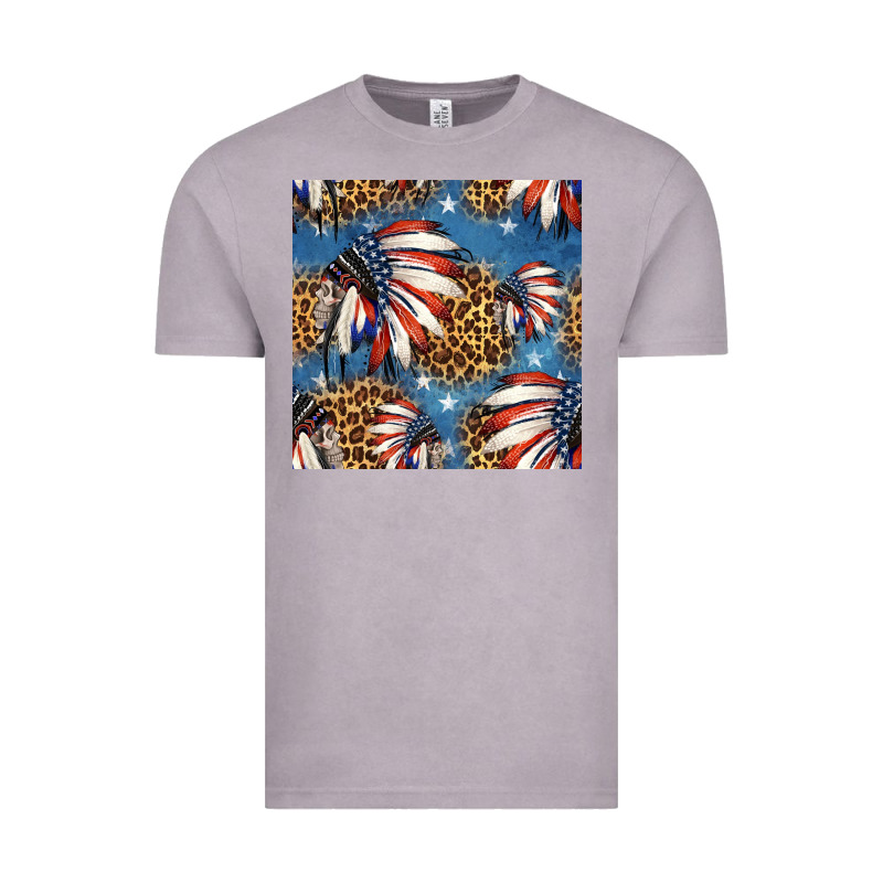 4th Of July Indian Headdress Seamless Pattern Vintage Tee by HRA Design Shop | Teevron
