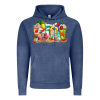 Vintage Denim summer vibes coffee cups Vintage Hoodie - Zillion Design Studio