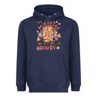 Navy mrs claus gingerbread bakery Heavyweight Hoodie - MaliasSmallBusiness
