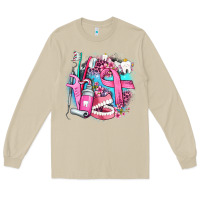 Mushroom dental elements and cancer with cowhide and leopard Long Sleeve Tee - AdoDesignShop