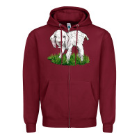 Burgundy Baby Angora Goat Zipper Hoodie - LillyAllenDesigns