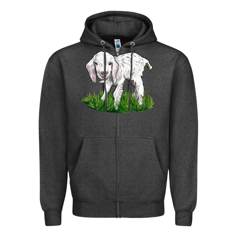 Baby Angora Goat Zipper Hoodie by LillyAllenDesigns | Teevron