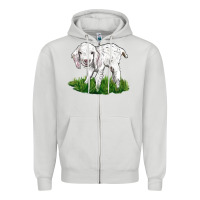 Dove Grey Baby Angora Goat Zipper Hoodie - LillyAllenDesigns