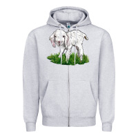 Heather Grey Baby Angora Goat Zipper Hoodie - LillyAllenDesigns