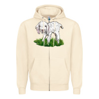 Sandshell Baby Angora Goat Zipper Hoodie - LillyAllenDesigns