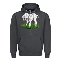 Smoke Baby Angora Goat Zipper Hoodie - LillyAllenDesigns