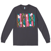Smoke v.d turquoise leopard and flowers  brushstrokes Long Sleeve Tee - AdoDesignShop
