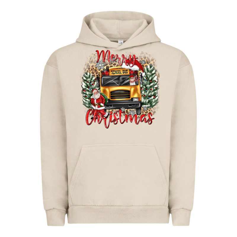 Merry Christmas School Bus Urban Hoodie by texasbilliewilder | Teevron