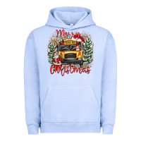 Pigment Grape Ice merry christmas school bus Urban Hoodie - texasbilliewilder