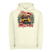 Pigment Pistachio merry christmas school bus Urban Hoodie - texasbilliewilder