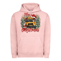 Pigment Salmon merry christmas school bus Urban Hoodie - texasbilliewilder