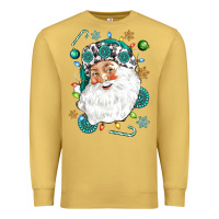 Antique Gold Western Santa Christmas Premium Sweatshirt - NancyCooperArtShop