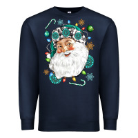 Navy Western Santa Christmas Premium Sweatshirt - NancyCooperArtShop