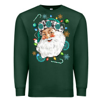 Sports Green Western Santa Christmas Premium Sweatshirt - NancyCooperArtShop