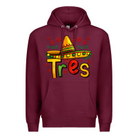 Burgundy tres my third mexican birthday Premium Hoodie - Jasminsmagicworld