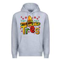 Heather Grey tres my third mexican birthday Premium Hoodie - Jasminsmagicworld