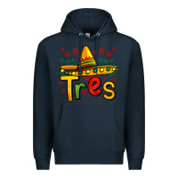 Navy tres my third mexican birthday Premium Hoodie - Jasminsmagicworld