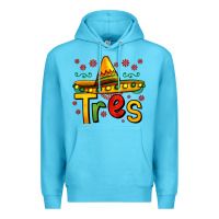 Ocean Blue tres my third mexican birthday Premium Hoodie - Jasminsmagicworld